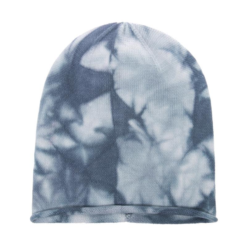 Foreign trade autumn and winter new tie-dye wool hat women's European and American fashion hip-hop retro knitted hat wool pullover hat