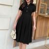 ZANZEA Women Casual Turn Down Collar Short Sleeve Summer A-line Dress