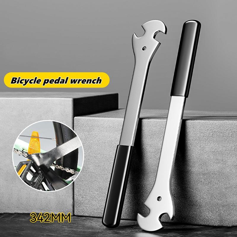 Bike Pedal Wrench 342mm Extra Long Handle Sturdy Durable Cycling Pedal Spanner Install Tool Bicycle Professional Repair Tool