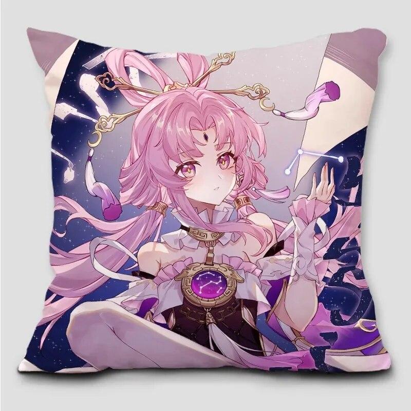 Anime Honkai Impact Pillow Cover Cosplay Cute Comic Print Cushion Cover Sofa Bedroom Home Decoration Pillow Cover