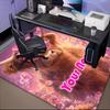 1PC Custom Name Pink Cow Bow Theme Floor Mat Ideal for Living Room, Game Rooms, Office, Bedroom Floor Mat Playful Design