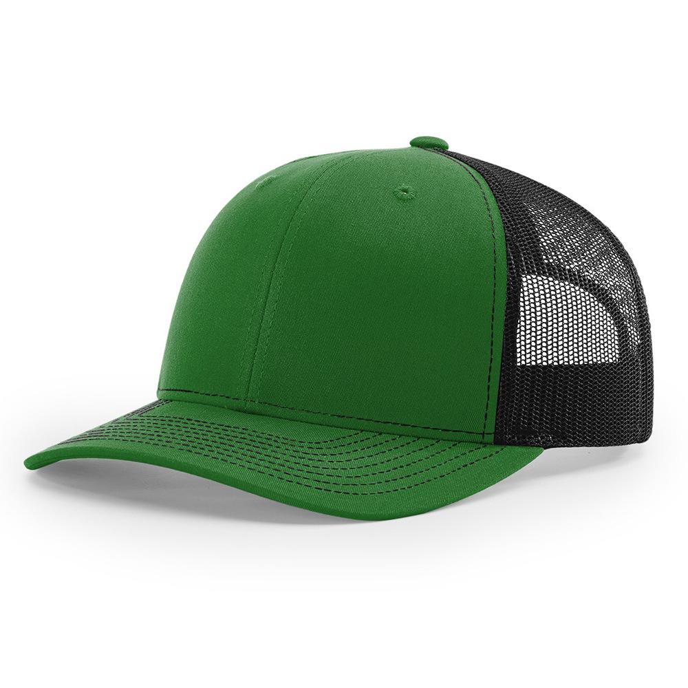 Custom 3D Embroidery Logo Baseball Dad Cap Richardson 112 Trucker Hat with Mesh Cap & Leather Patch Common Fabric Feature