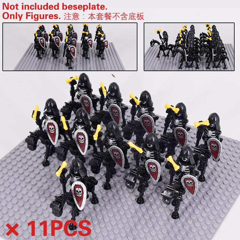 MOC Medieval Skeleton Centaurs Knights mini Action Figures Building Blocks Roman Horse Army Soldiers Bricks Toy kids XMAS Gifts