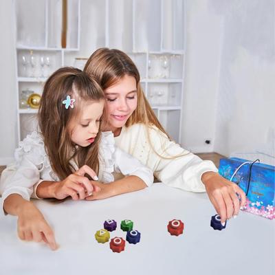 45659 Sets Geometric Dice Korean Game Hand-Eye Coordination Training Colorful Stone Catching