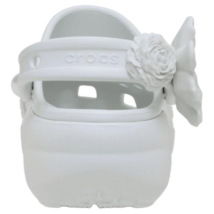 Crocs Classic Platform Bouquet Clog Plastic Trendy Hole Shoes Women's White