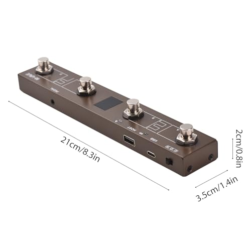 Btuty MIDI Controller, B/T MIDI Pedal Controller with Intelligent App Control, Digital Display Screen, Rechargeable 12-Hour Ultra-Long Battery Life, T