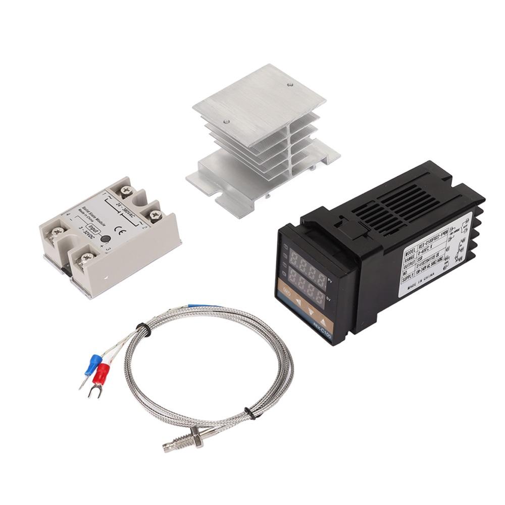 1 Set 25A Temperature Control Set Type K Thermocouple Smart Thermostat Thermostat Kit Oven