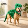 Divertente Costume da Festival per Animali Domestici Costume Scheletro di Dinosauro per Animali Domestici Apparel 3D Luminoso al Buio Halloween Cani Vestito Dino Gatti Cosplay Festa Festiva Divertente