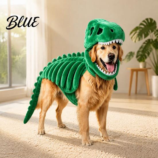 Divertente Costume da Festival per Animali Domestici Costume Scheletro di Dinosauro per Animali Domestici Apparel 3D Luminoso al Buio Halloween Cani Vestito Dino Gatti Cosplay Festa Festiva Divertente