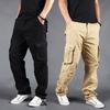 New Casual Trousers Multi-pocket Work Trousers Men's Loose Large Size Casual Trousers Spring and Autumn Thick Section Cotton Trousers