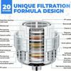 20 Stages High Output Shower Water Filter Remove Chlorine Heavy Metals Filtered Showers Headhower Head Soften For Hard Water