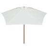 Parasol - vidaXL - 42962 - 270 x 270 cm - Bois dur - Blanc crème