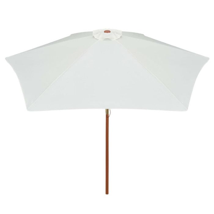 Parasol - vidaXL - 42962 - 270 x 270 cm - Bois dur - Blanc crème