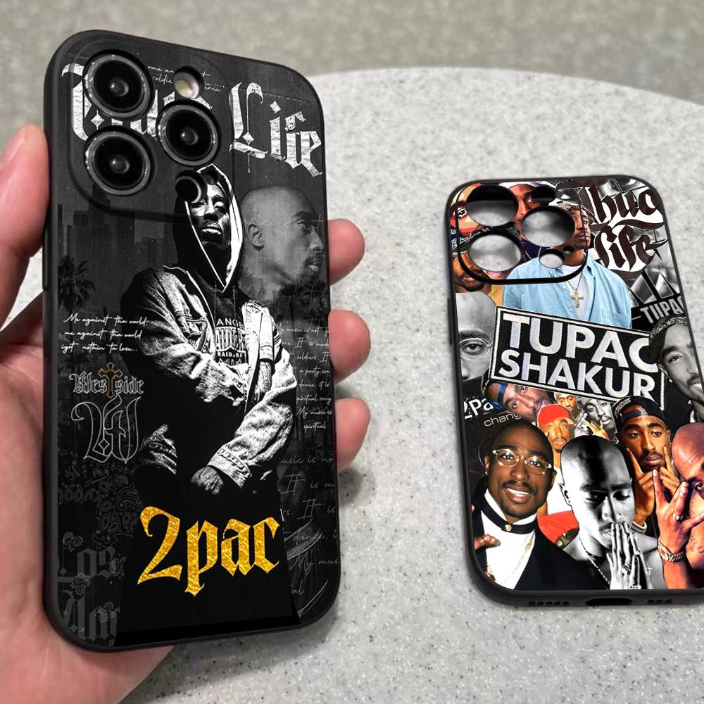 American Rapper T-Tupac S-Shakur Phone Case For Iphone 17 Air 16 15 14 13 12 11 Pro Max 16 15 14 Plus TPU Soft Case