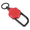 Magnetischer Einziehbarer Schlüsselanhänger Edelstahldraht Easy Pull Schnalle Karabiner Schlüsselanhänger Rot