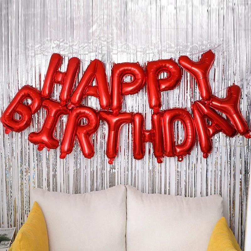 13pz Palloncini in Foil con Lettere Buon Compleanno per Bambini e Bambine Festa di Compleanno Decorazioni Fai da Te Articoli per Baby Shower Camera da Letto