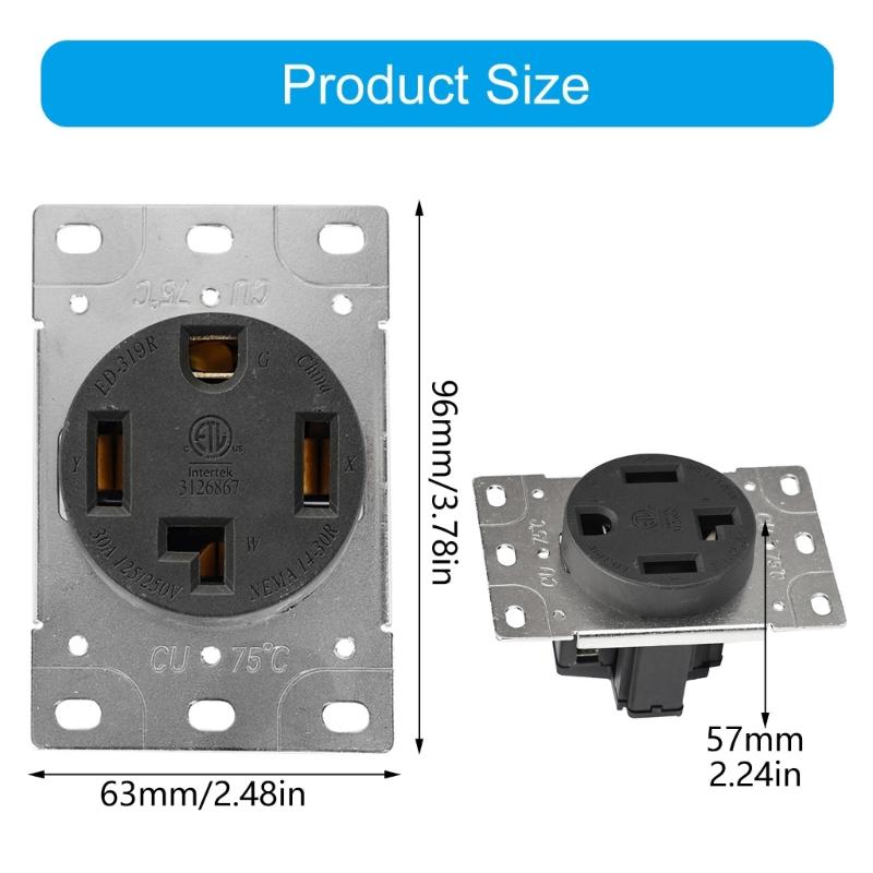 Leistungsstarke 319R 30Amp NEMA 14 30R Steckdose Industriesteckdose Vergoldete Kontakte Gewerbliche Steckdose