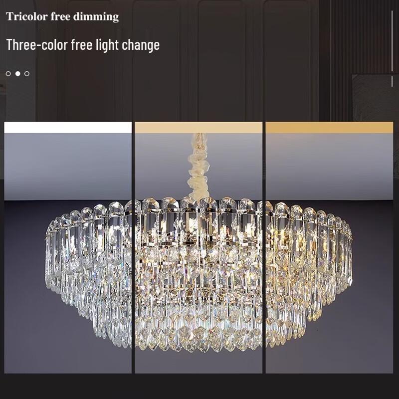 K9 Crystal Iron Art Round Pendant Light