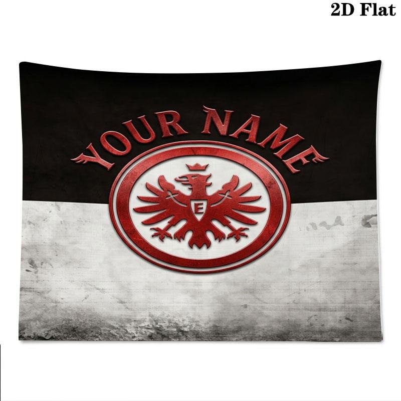 Eintracht Frankfurt Custom Name Wall Tapestry Aesthetic Wall Hanging Printed Fabric Blanket Decorative Tapestries for Bedroom Living Room Home Decor