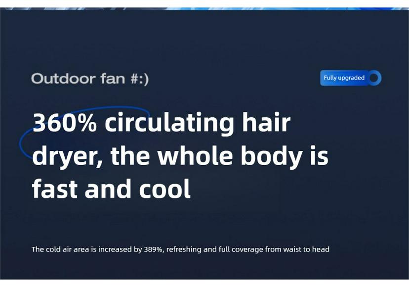 Portable Outdoor Waist Clip & Neck Hanging Fan - Rapid Cooling Device