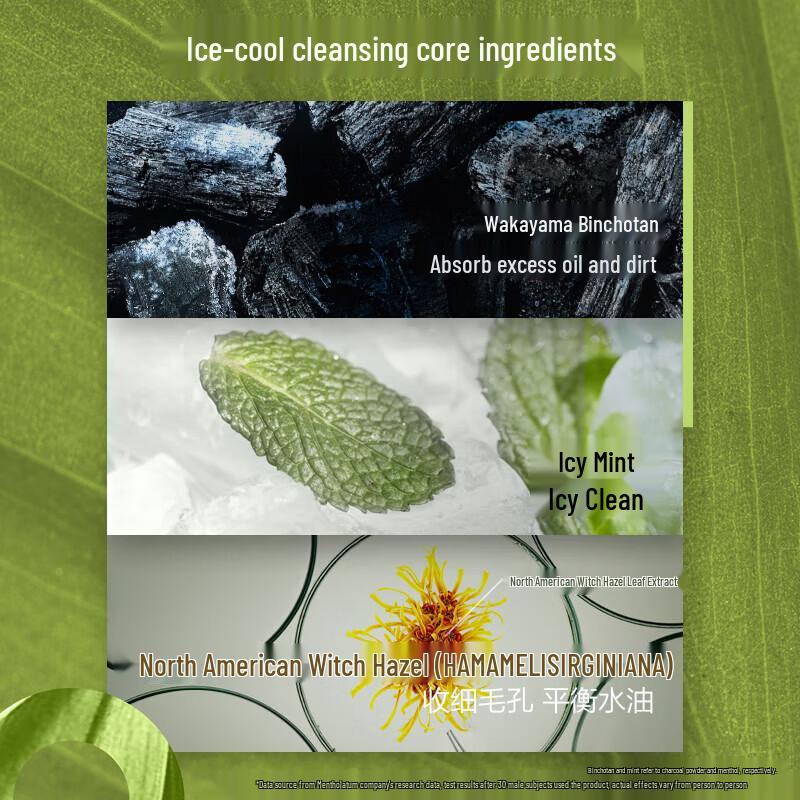 MENTHOLATUM Cooling Charcoal Face Wash Triple Pack