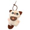 Adorable Kitten Plush Pendant with Bell & Squeaky Bib – Keychain & Backpack Charm