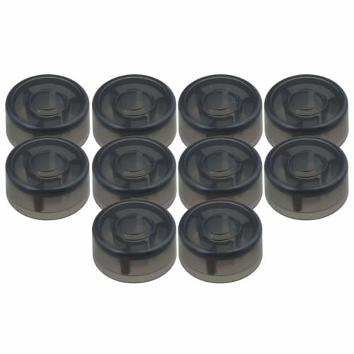 Bstinay 10pcs Effect Pedal Knob Caps, 2.44x1.2cm, Electric Guitar Foot Switch Caps, Plastic, Black
