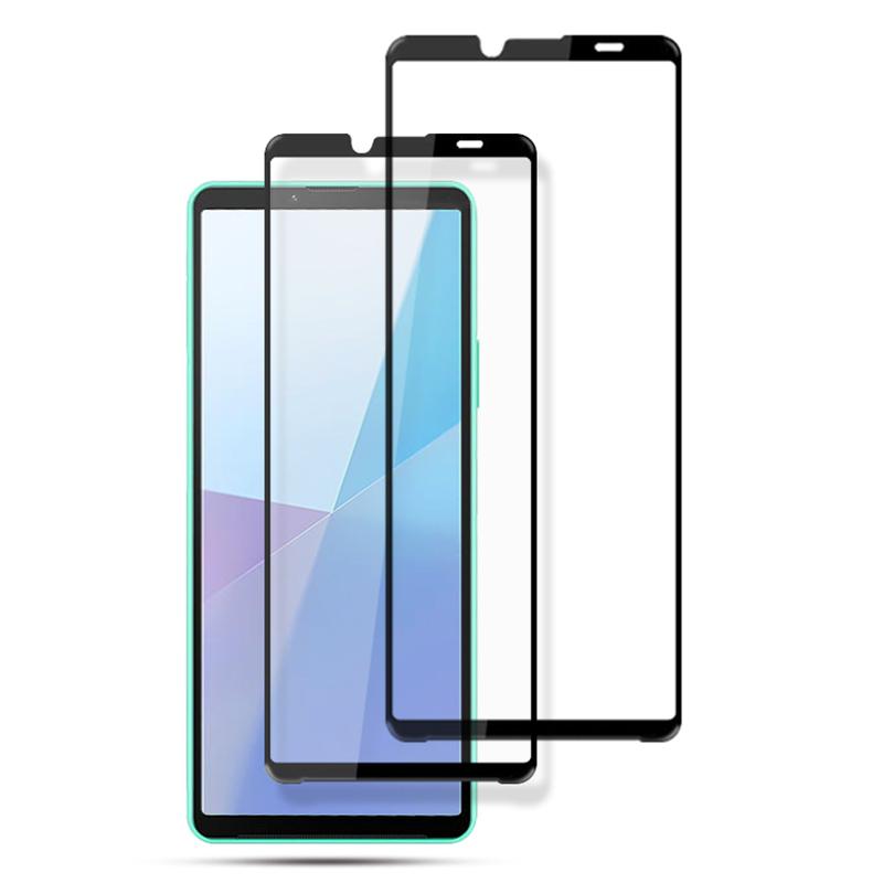 

AMORUS 2 шт. Захисна плівка для екрана Sony Xperia 10 VI із загартованого скла, повне покриття, шовкографія Black