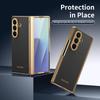 Samsung Z Fold7 Case: Foldable Electroplated Diamond Pattern, Plain Leather, Full Coverage for Fold6/5, Cross-border Compatibility.