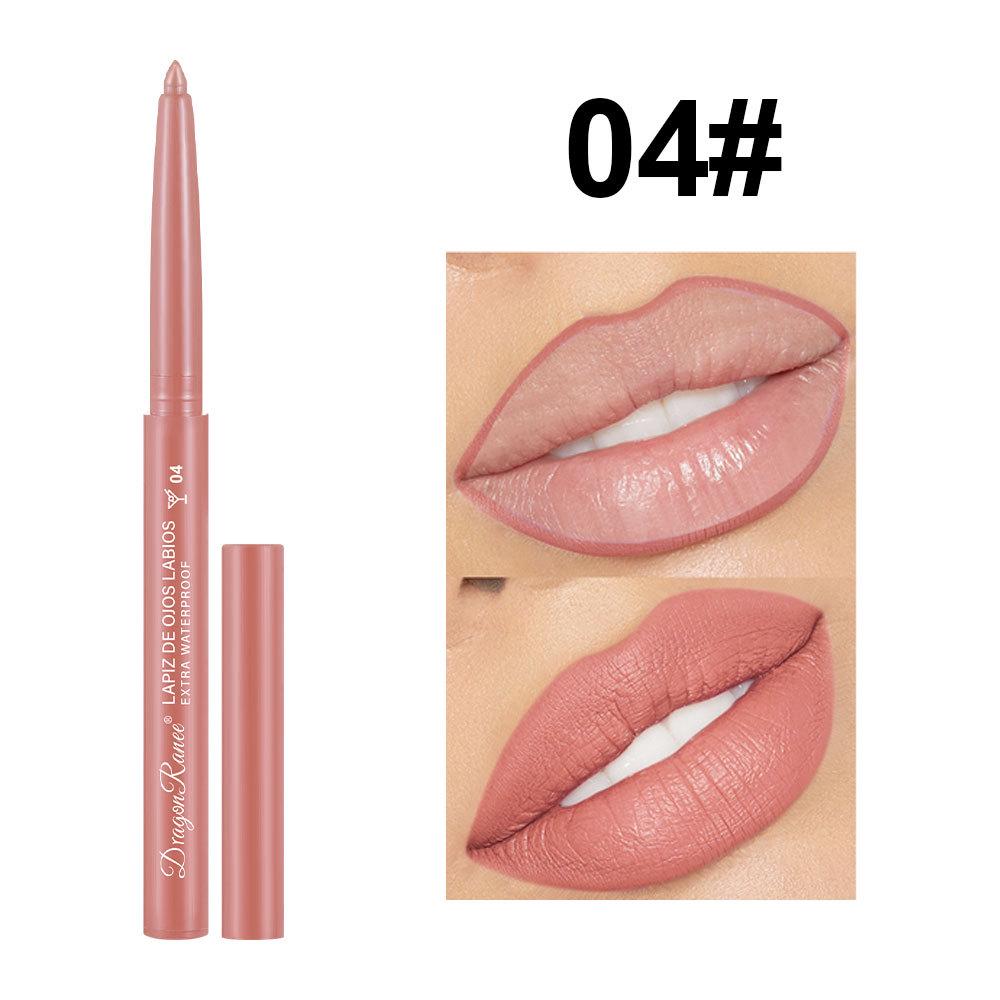 DragonRanee Dual-Color Matte Lip Liner - Long-Lasting, Waterproof, Non-Staining Lip Pencil 1g