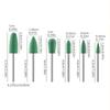 6Pcs Diamond Nail Drill Bit Rubber Manicure Drills Electric Rotary Milling Cutter Polishing Tools Nail Bits Salon Accessories