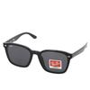 RayBan Solid Color Beautiful Large Frame Sheet Black Injection Molded Irregular Shape Sunglasses Women's