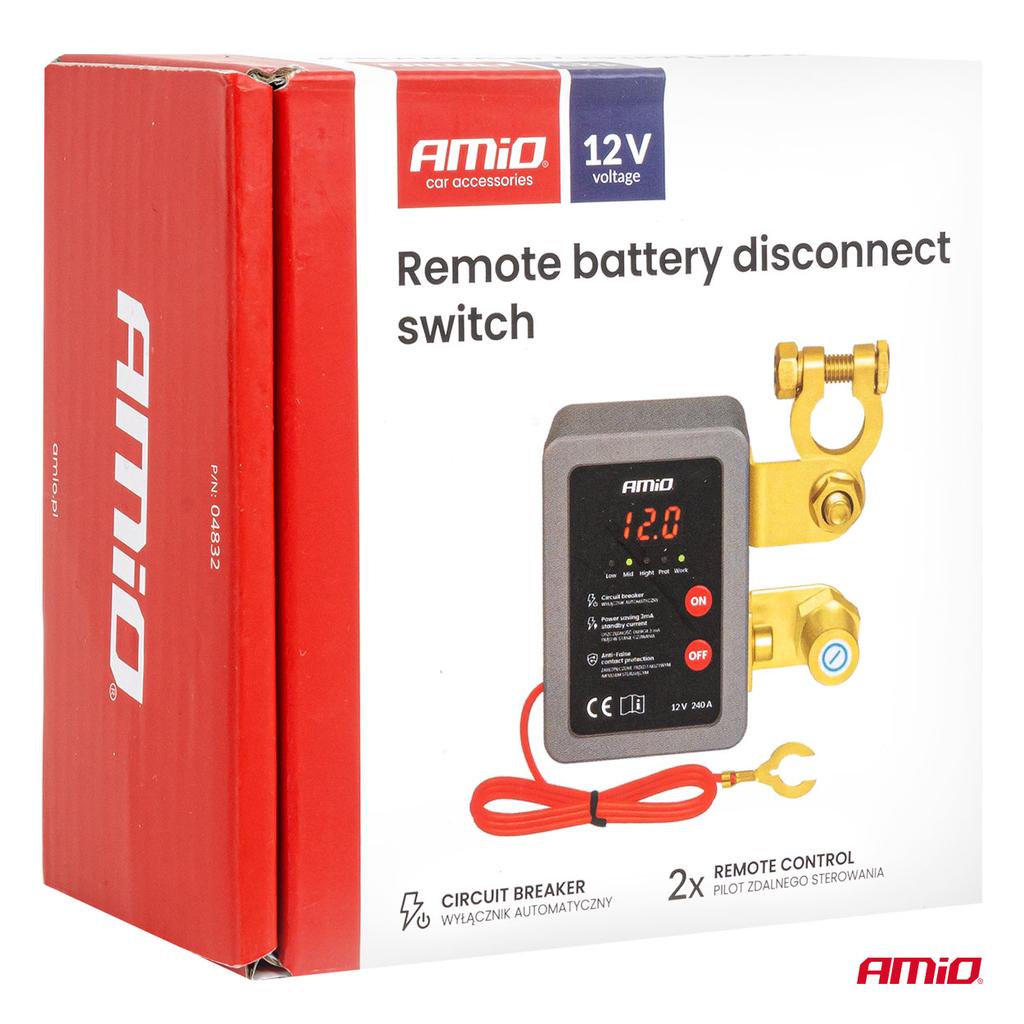 Remote Automatic Battery Switch 12V 240A (Batt) Amio-04832
