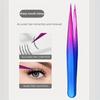 Gradient Shiny Eyebrow Tweezers Set Stainless Steel Eyebrow Clipper with Pointed Mouth Flat Mouth and Slanted Mouth for Hair Rem