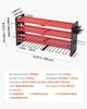 Power Tool Organizer Wall Mount, 4-Layer Storage Rack with 8 Drill Holders, Tools Holder and Storage Rack with Side Pegboards, Garage Tool Organizer