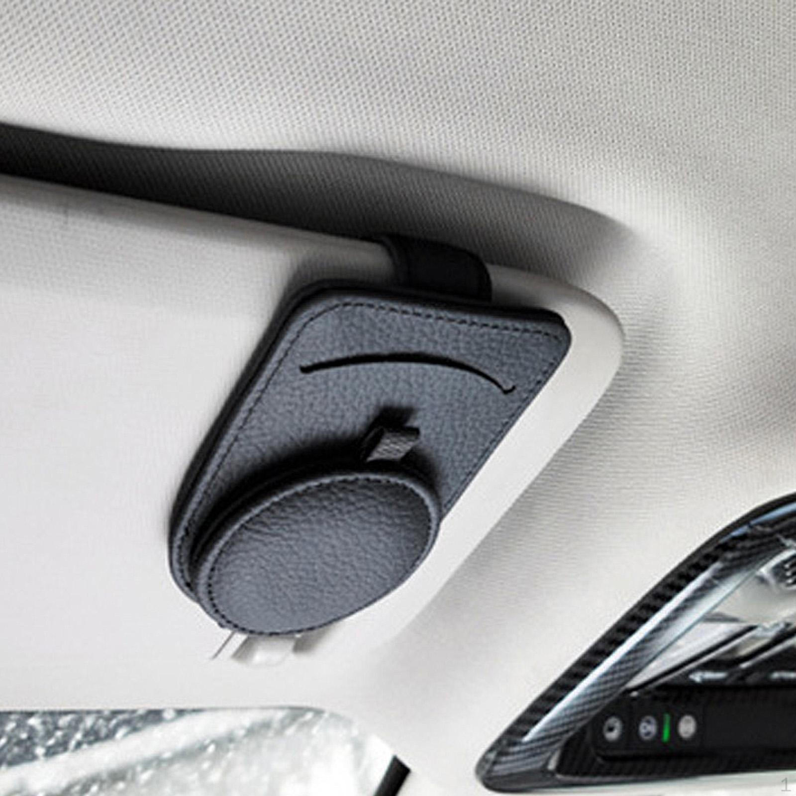 

Auto Glasses Holder Clip Storage with Ticket Visor Accessory Durable чёрный