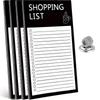 Planche de liste de courses magnétique 5 pièces: Bloc-notes magnétique et porte-stylo pour réfrigérateur (hors Stylo) Liste de tâches, Bloc-notes, Emplacement pour stylo