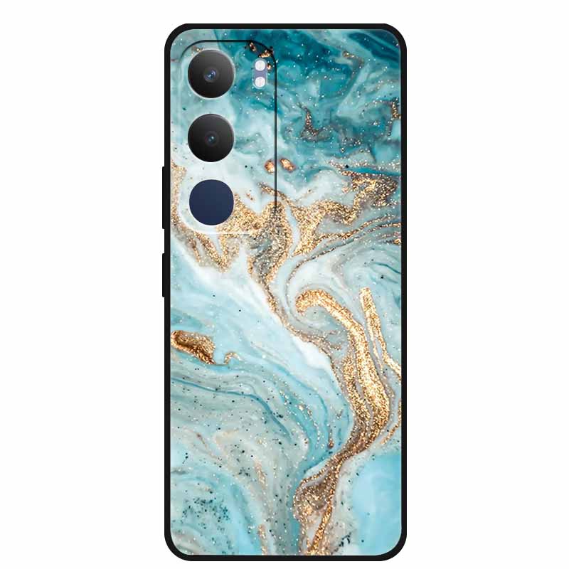 Luxury Phone Case For Vivo Y19s Pro 4G Soft TPU Silicone Back Case For Vivo Y29 5G Y 29 19s Marble Patterns Cover Bumper Funda