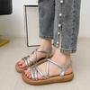 Sandals women's new summer outer wear soft sole one pedal with skirt casual sandals
