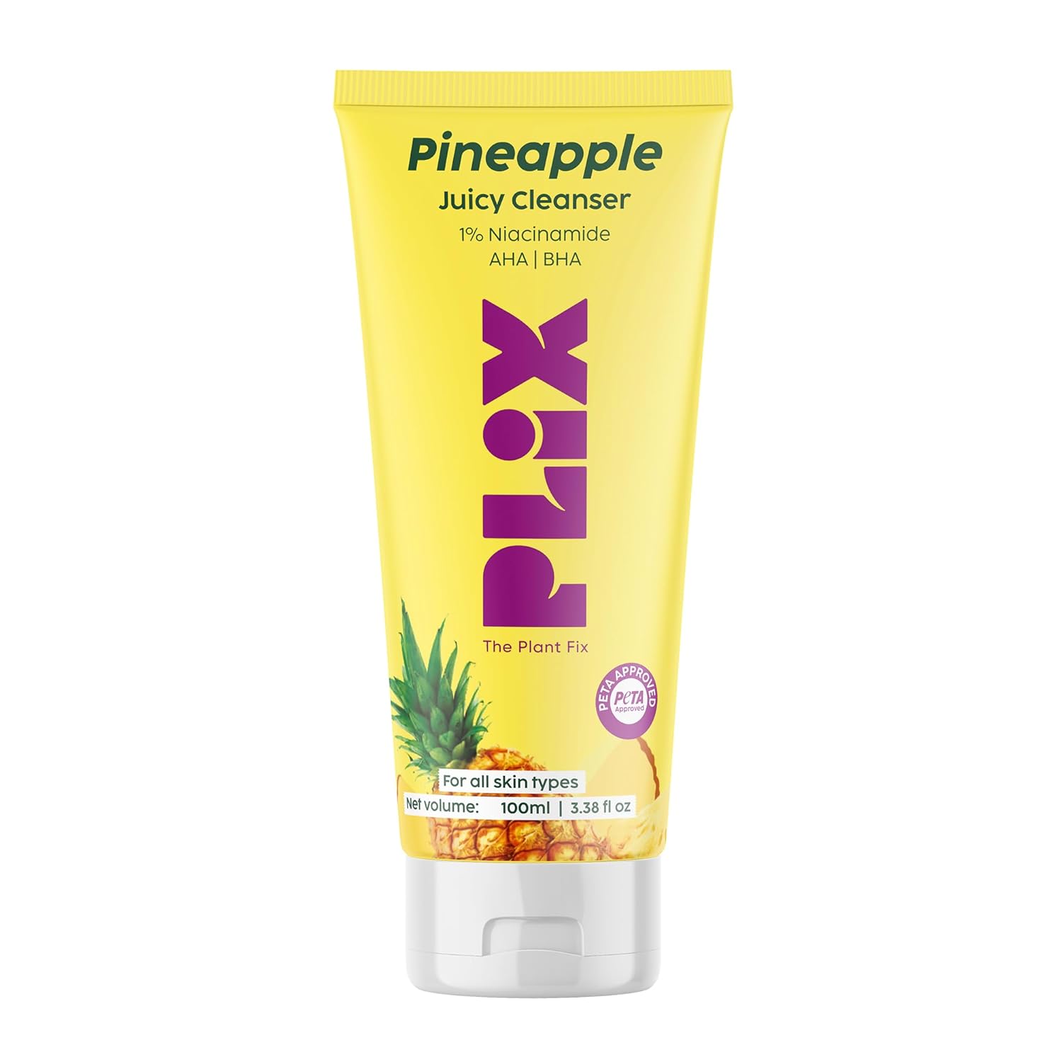 The Plant Fix Plix 5% Pineapple Foaming Facewash 100ml Pack For Brightening Even Skin Tone