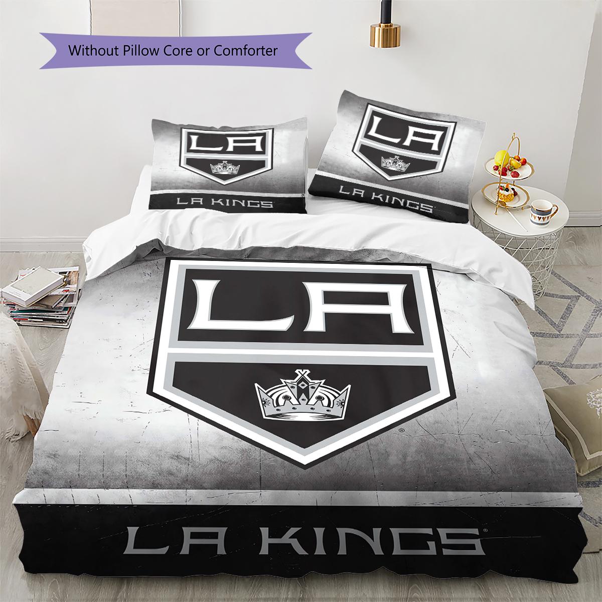 

Los Angeles Kings Pattern Bedding Quilt Set Quilt Cover Pillowcase Home Decoration Gift (1 * duvet cover + 2 * pillowcase, without core) 135x200cm