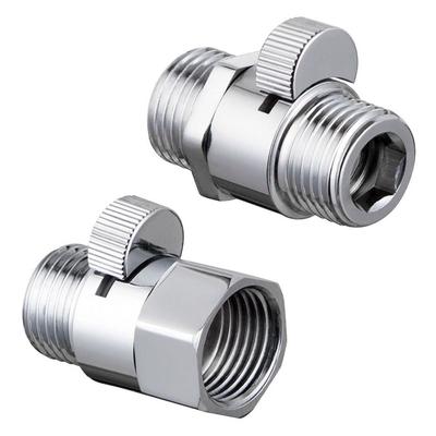 Brass Shower Flow Control Valve G1/2 Female Male Shower Head Shut Off Valve Quick-opening Water Flow Control Valves