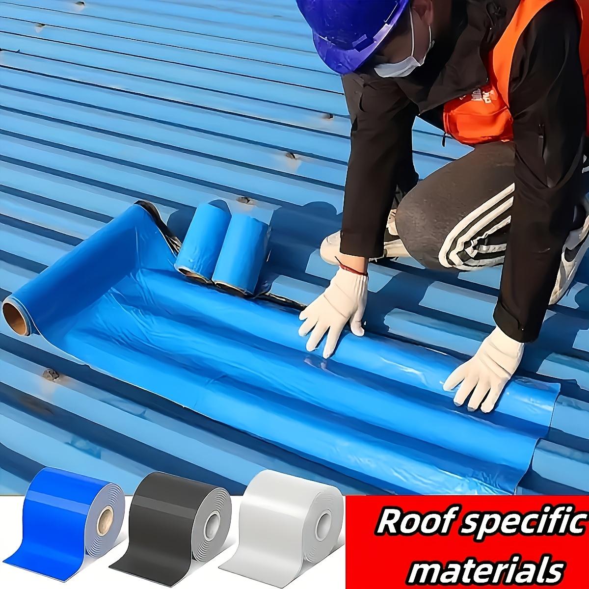 

Self-Adhesive Waterproof Roofing Tape for Leak Sealing Anti-Aging UV Resistant Ideal for Roof Repair and Maintenance 10cm*5m синій