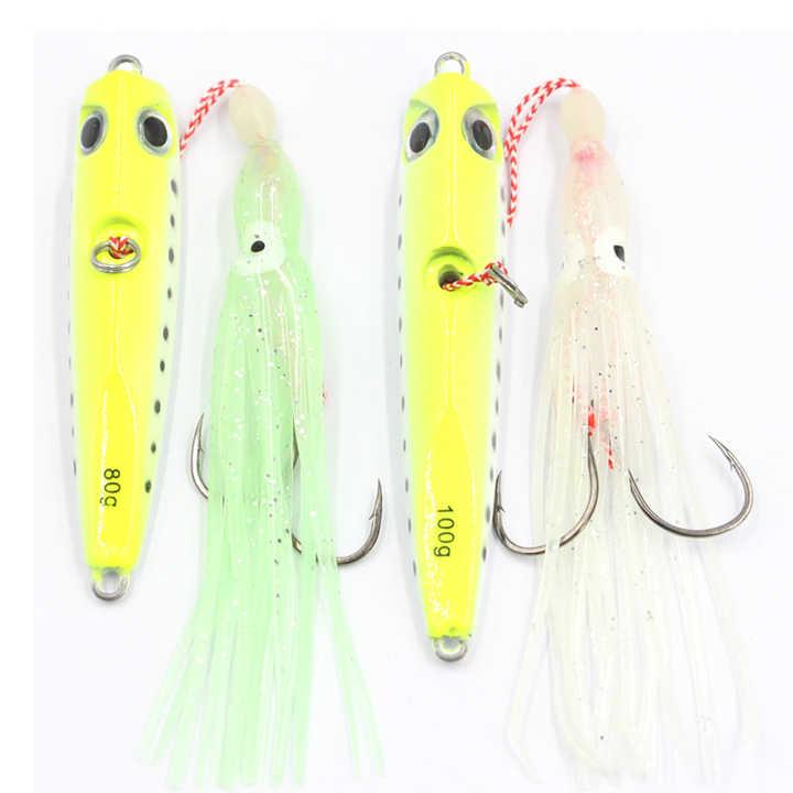 Selco China Factory Stocked Fishing Slow Jigging Lure Madai Lure Sea Fishing Tuna Jigs Rubber Skirts Jig
