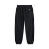 Li Ning Sports Lifestyle Series Solid Color Mid Waist Comfortable Breathable Versatile Knitted Sports Pants Men Pants Black AKLU969-2