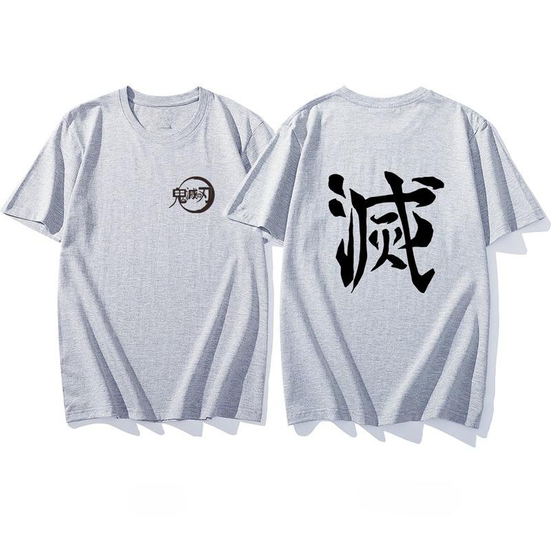Demon Slayer Anime Short Sleeved Tshirt for Mens Spring and Summer New Product Casual Tshirt for Both Men and Women
