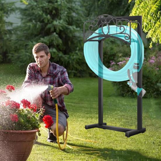 

Садовый держатель шланга с 4 шипами, прочный, железный, удерживает 150-футовый шланг на открытом воздухе A