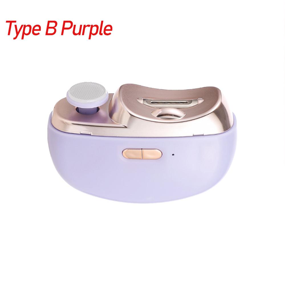 2 in 1 Rotatable Electric Nail Clipper Grinding and Polishing With Lighting Automatic Rechargeable Nail Trimmer for Baby Adult