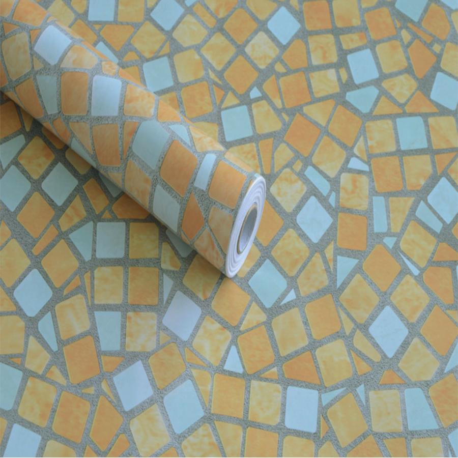 10M Self-adhesive PVC Mosaic Wallpaper Moisture-proof Waterproof Bathroom Kitchen Background Refurbished Tile Wall Stickers