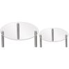 2 Pcs Cake Display Stand Transparent Acrylic Dessert Stand for Party Wedding 15cm 20cm Stable Clear Storage Table Cake Tool